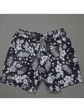 New AX Armani Exchange Bermuda Beachwear Floral Lined Swim Trunks Large 36